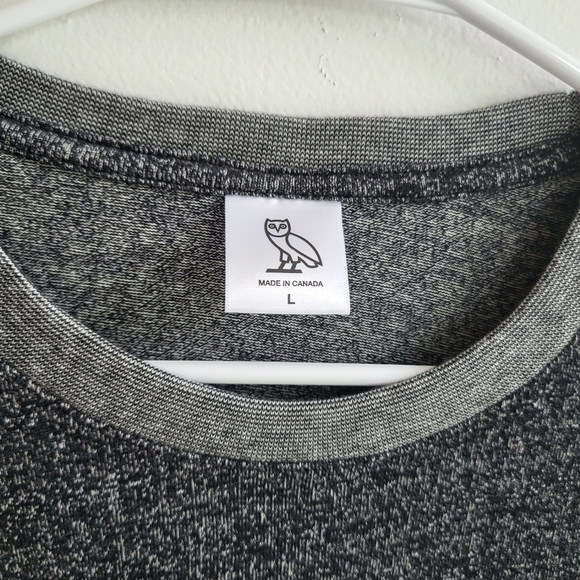 OVO Heather Grey Crew Neck T Shirt Men Size Large - Picture 3 of 8